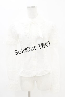 画像1: Angelic Pretty / リボン付きブラウス Free オフ H-25-05-05-063-AP-BL-NS-ZH