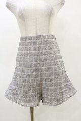 Melt the lady / チェックショートパンツ S グレー H-25-05-05-065-PU-PA-NS-ZH