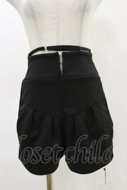 画像1: Melt the lady / ベルト付きショートパンツ S ブラック H-25-05-05-067-PU-PA-NS-ZH