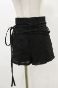 Melt the lady / ベルト付きショートパンツ S ブラック H-25-05-05-068-PU-PA-NS-ZH