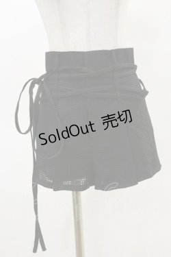 画像1: Melt the lady / ベルト付きショートパンツ S ブラック H-25-05-05-068-PU-PA-NS-ZH
