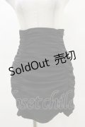 Melt the lady / ギャザースカート S ブラック H-25-05-05-070-PU-SK-NS-ZH