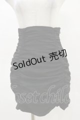 Melt the lady / ギャザースカート S ブラック H-25-05-05-070-PU-SK-NS-ZH