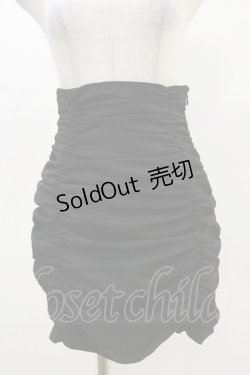 画像1: Melt the lady / ギャザースカート S ブラック H-25-05-05-070-PU-SK-NS-ZH