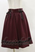 axes femme / レースアップフレアスカート M ボルドー H-25-05-05-074-AX-SK-NS-ZH