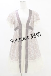 axes femme / シフォンフリルワンピース M アイボリー H-25-05-05-077-AX-OP-NS-ZH