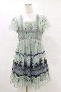axes femme / メルヘンプリントワンピース M グリーン H-25-05-05-078-AX-OP-NS-ZH