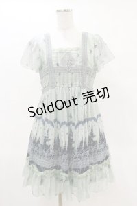 axes femme / メルヘンプリントワンピース M グリーン H-25-05-05-078-AX-OP-NS-ZH