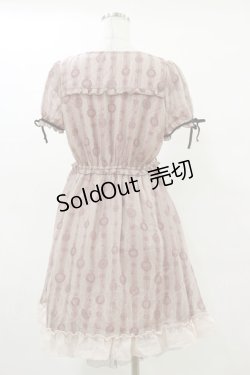 画像2: axes femme / 時計プリントワンピース M ピンク H-25-05-05-080-AX-OP-NS-ZH