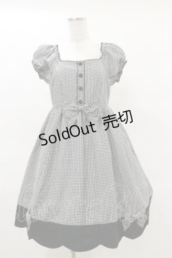 画像1: metamorphose / スカラップ切替ワンピース Free ブラック H-25-05-05-081-ME-OP-NS-ZH