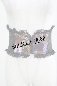 Qutie Frash / リボン帯コルセット  黒 H-25-05-05-1001-QU-ZA-KB-ZH