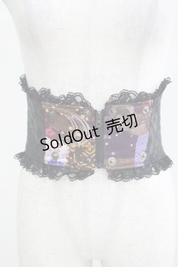 画像1: Qutie Frash / リボン帯コルセット  黒 H-25-05-05-1001-QU-ZA-KB-ZH