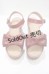 Jane Marple / オープントゥリボンサンダル M ワイン H-25-05-05-1003-JM-SH-KB-ZH