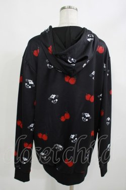 画像2: NieR Clothing / 総柄フードカーディガン  黒 H-25-05-05-1034-PU-TO-KB-ZH