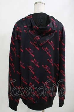 画像2: NieR Clothing / 総柄ZIPパーカー  黒×ピンク H-25-05-05-1038-PU-TO-KB-ZH