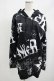 画像1: NieR Clothing / 総柄ZIPパーカー  黒 H-25-05-05-1039-PU-TO-KB-ZH (1)
