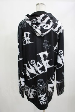画像2: NieR Clothing / 総柄ZIPパーカー  黒 H-25-05-05-1039-PU-TO-KB-ZH