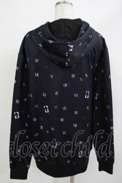 画像2: NieR Clothing / 総柄ZIPパーカー  黒×紫 H-25-05-05-1040-PU-TO-KB-ZH