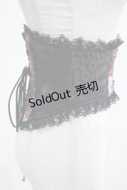 画像2: Qutie Frash / リボン帯コルセット  黒 H-25-05-05-1001-QU-ZA-KB-ZH