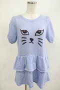 Candy Stripper / KITTEN KNIT ONE-PIECE  ブルー H-25-05-05-1006-PU-OP-KB-ZH