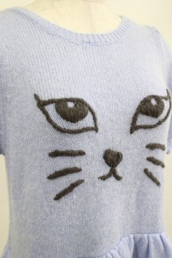 画像3: Candy Stripper / KITTEN KNIT ONE-PIECE  ブルー H-25-05-05-1006-PU-OP-KB-ZH