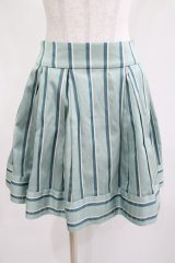 Jane Marple / レジメンタルストライプのミニスカート  ミント H-25-05-05-1008-JM-SK-KB-ZH