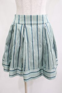 Jane Marple / レジメンタルストライプのミニスカート  ミント H-25-05-05-1008-JM-SK-KB-ZH