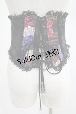 画像3: Qutie Frash / リボン帯コルセット  黒 H-25-05-05-1001-QU-ZA-KB-ZH