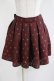 画像1: Jane Marple / EMB jacquardのミニスカート  ボルドー H-25-05-05-1011-JM-SK-KB-ZT0507H (1)