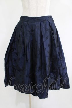 画像1: Jane Marple / Memory ribbon Jacquardリボンスカート  ネイビー H-25-05-05-1020-JM-SK-NS-ZT0507H