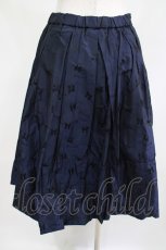 画像2: 【SALE】Jane Marple / Memory ribbon Jacquardリボンスカート  ネイビー H-25-05-05-1020-JM-SK-NS-ZT246 (2)