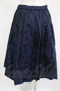 画像2: Jane Marple / Memory ribbon Jacquardリボンスカート  ネイビー H-25-05-05-1020-JM-SK-NS-ZT0507H