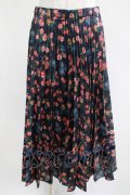 Jane Marple Dans Le Salon / Flowers of Jouy double accordion skirt  ネイビー H-25-05-05-1022-JM-SK-KB-ZT0507H