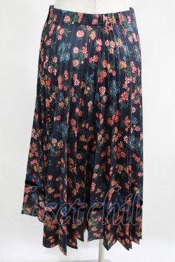 画像3: Jane Marple Dans Le Salon / Flowers of Jouy double accordion skirt  ネイビー H-25-05-05-1022-JM-SK-KB-ZT0507H