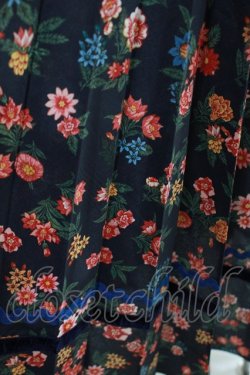 画像4: Jane Marple Dans Le Salon / Flowers of Jouy double accordion skirt  ネイビー H-25-05-05-1022-JM-SK-KB-ZT0507H