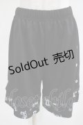 NieR Clothing / 総柄切替パンツ F 黒 H-25-05-05-1028-PU-PA-KB-ZH