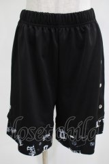NieR Clothing / 総柄切替パンツ F 黒 H-25-05-05-1028-PU-PA-KB-ZH