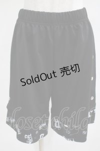 NieR Clothing / 総柄切替パンツ F 黒 H-25-05-05-1028-PU-PA-KB-ZH