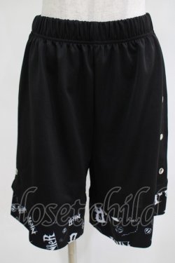 画像1: NieR Clothing / 総柄切替パンツ F 黒 H-25-05-05-1028-PU-PA-KB-ZH