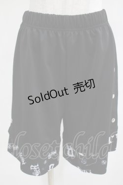 画像1: NieR Clothing / 総柄切替パンツ F 黒 H-25-05-05-1028-PU-PA-KB-ZH