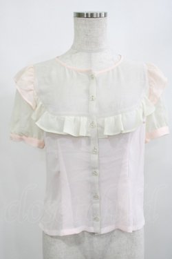 画像1: MILK / ラビットパフブラウス  ピンク H-25-05-05-1030-ML-BL-KB-ZH