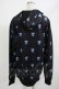 画像2: NieR Clothing / 総柄フードカーディガン  黒 H-25-05-05-1033-PU-TO-KB-ZH (2)
