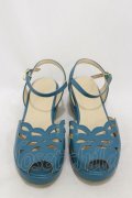Fi.n.t / レトロカットワークサンダル M BLUE GREEN H-25-05-05-011-CA-SH-NS-ZH