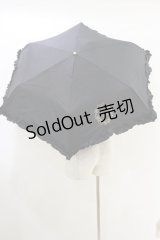 Maison de FLEUR / ヒートカットフリル折りたたみ傘  ブラック H-25-05-05-012-LO-ZA-NS-ZH