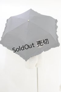 Maison de FLEUR / ヒートカットフリル折りたたみ傘  ブラック H-25-05-05-012-LO-ZA-NS-ZH