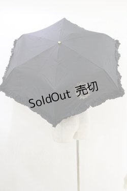 画像1: Maison de FLEUR / ヒートカットフリル折りたたみ傘  ブラック H-25-05-05-012-LO-ZA-NS-ZH