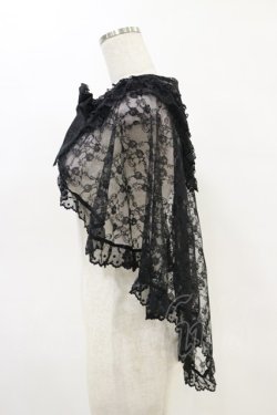 画像3: metamorphose / スカーフ風レースケープ Free ブラック H-25-05-05-013-ME-TO-NS-ZH