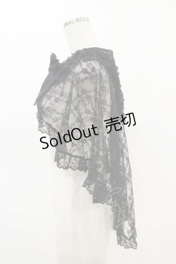 画像3: metamorphose / スカーフ風レースケープ Free ブラック H-25-05-05-013-ME-TO-NS-ZH