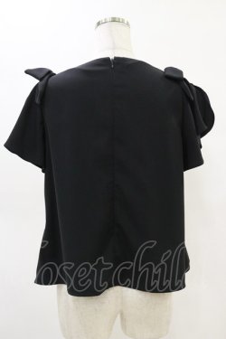 画像2: an another angelus / ラッフルスリーブリボントップス Free BLACK H-25-05-05-017-CA-TO-NS-ZH