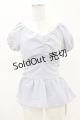Melt the lady / パフスリーブトップス Free サックス H-25-05-05-018-PU-TO-NS-ZH